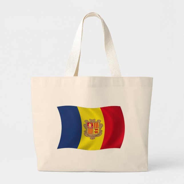Andorra Flagga Tote Bag Jumbo Tygkasse (Framsidan)