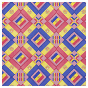 Andorra Flagga & Trendig Andorra Fabric mode Tyg