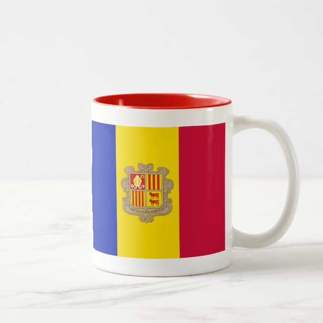 Andorra flagga Två-Tonad mugg (Höger)