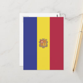 Andorra flagga vykort