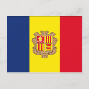 Andorra Flagga Vykort