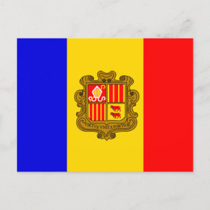 andorra flagga vykort