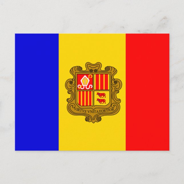 andorra flagga vykort (Framsida)