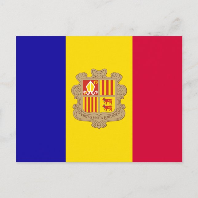 Andorra flagga vykort (Framsida)