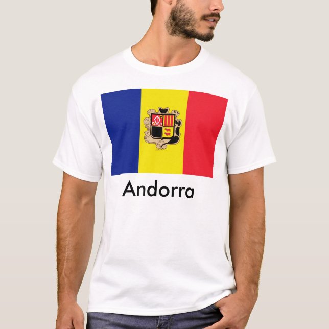 Andorra flaggaT-tröja T-shirt (Framsida)