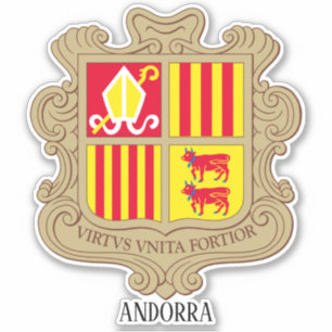 Andorra Jackar Arm Patriotic Klistermärken