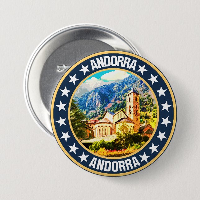 Andorra Knapp (Framsida & baksida)