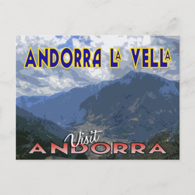 Andorra La Vella, besök Andora-vykort Vykort (Framsida)