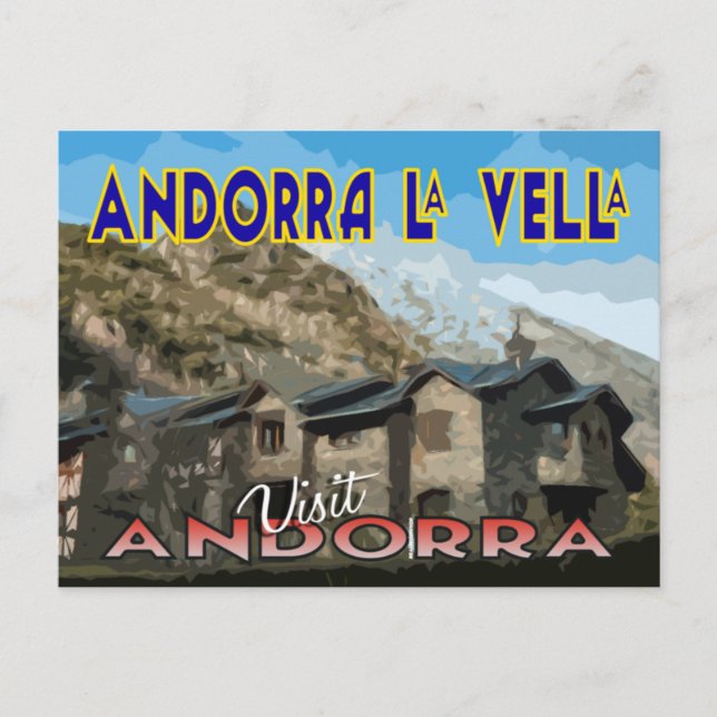 Andorra La Vella, besöka Andorra Vykort (Framsida)