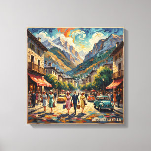Andorra la Vella Mountain Street Canvas