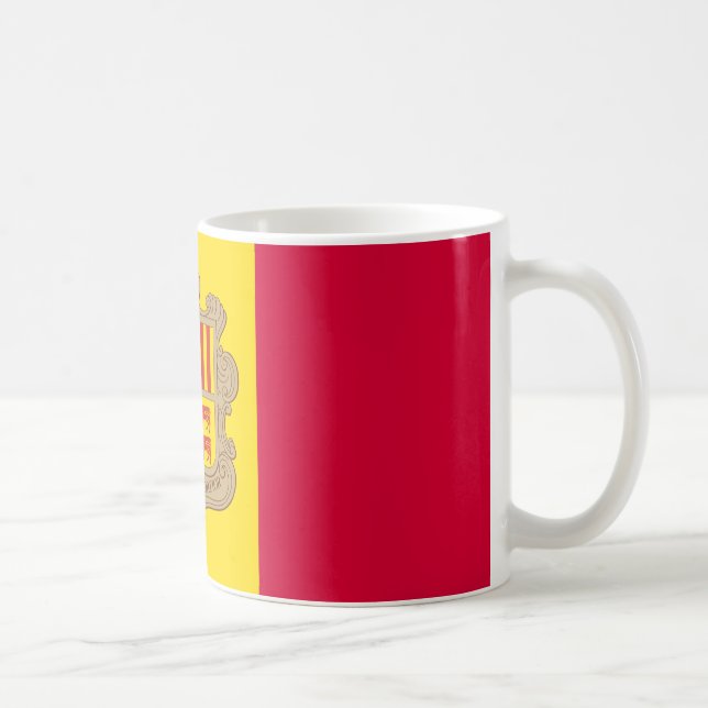 Andorra Land Flagga Coffee Mugg, Mugg För manar oc (Höger)