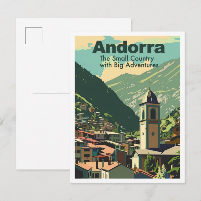 Andorra Lavella Antik Resor Vykort (Fram/baksida)