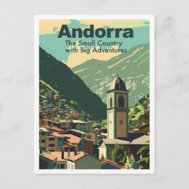 Andorra Lavella Art vintage Travel Vykort