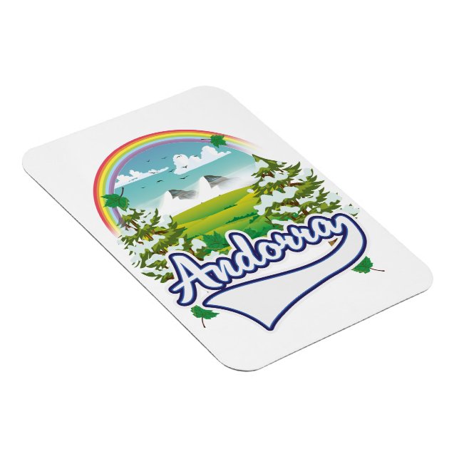 Andorra logotyp för återresa magnet (Högersidan)