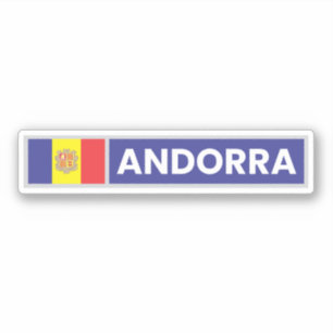 Andorra National Flagga Klistermärken