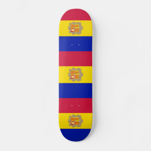 Andorra patriotiska flagga mini skateboard bräda 18,5 cm