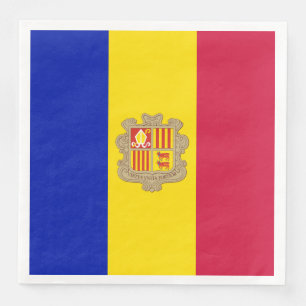 Andorra patriotiska flagga pappersservett