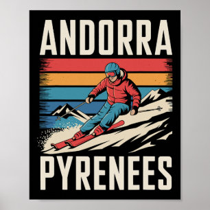 Andorra Pyrenees Ski Resort Poster