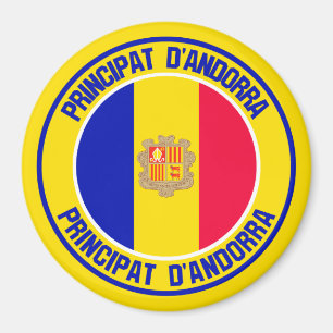 Andorra rundaEmblem Magnet