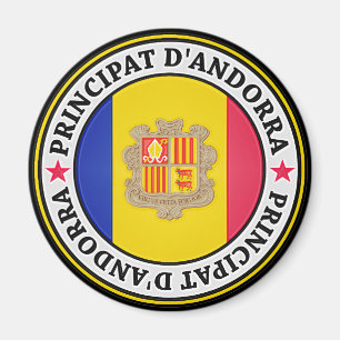 Andorra rundaEmblem Magnet