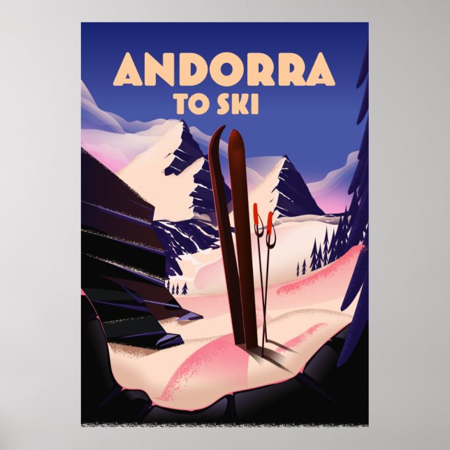 Andorra-skidan poster. poster (Framsidan)