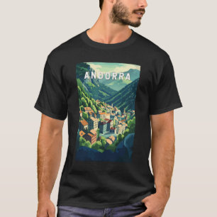 Andorra Travel Art Vintage T Shirt