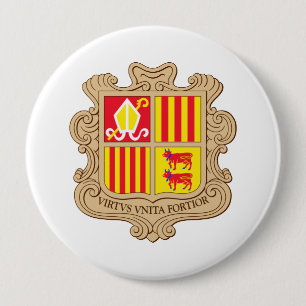 Andorra vapensköld knapp