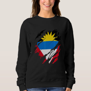 Andorran Flagga Antigua och Barbuda T Shirt