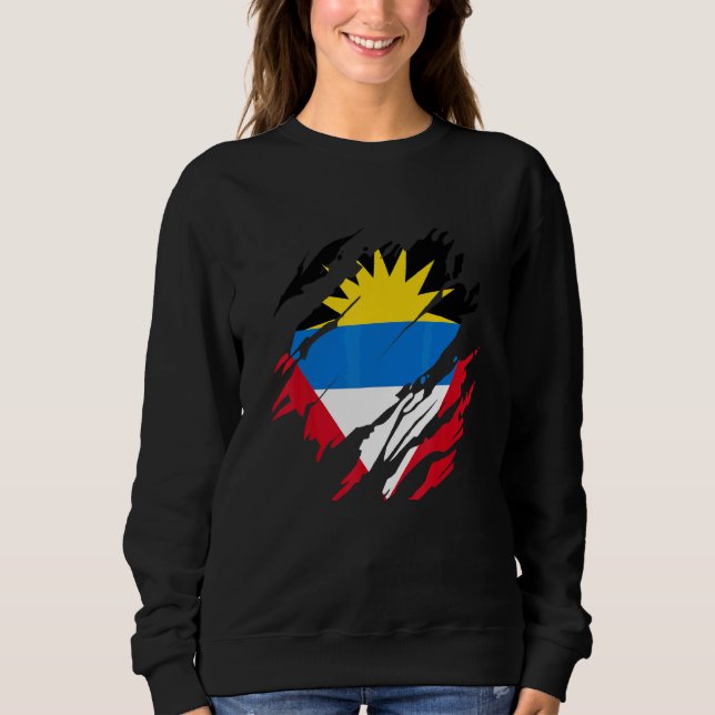 Andorran Flagga Antigua och Barbuda T Shirt (Framsida)