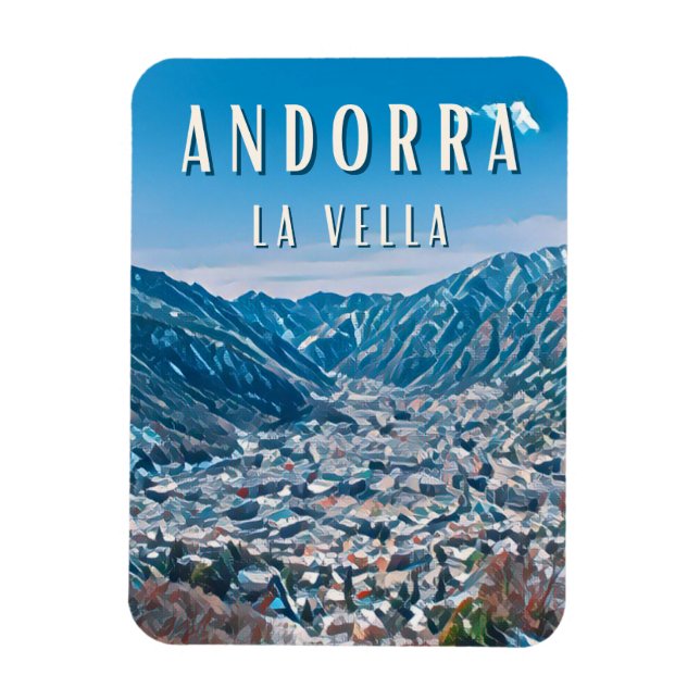 Andorre-la-Vieille, ville de la nature Magnet (Vertikal)