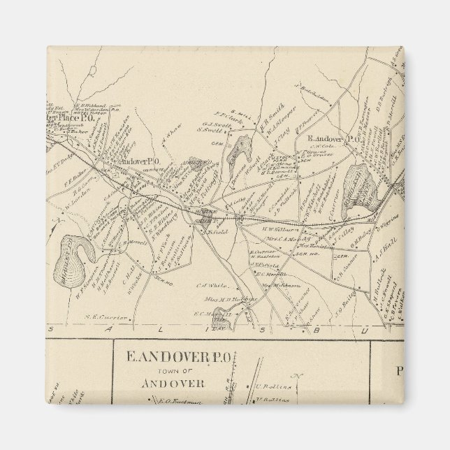 Andover, Merrimack Co Magnet (Framsidan)