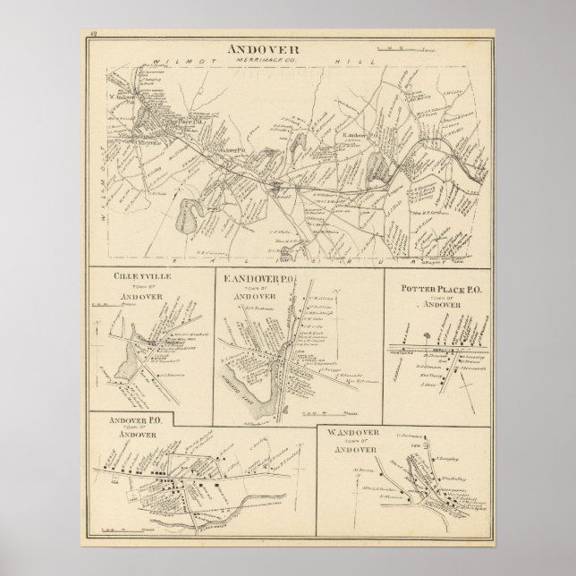 Andover, Merrimack Co Poster (Framsidan)