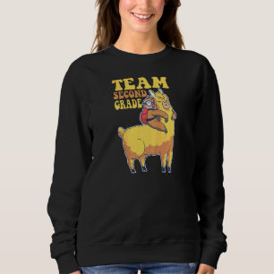 Andra 2:a klassens team sengångare & lama skol lär t shirt