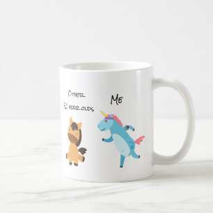 Andra 50 år gamla födelsedagsegendomen Unicorn Run Kaffemugg