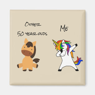 Andra 50-åringar Födelsedag Jag är Unicorn Magnet