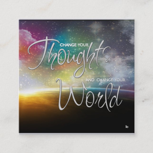 Ändra Affärskortet Tänkskyddsbekräftelse Fyrkantigt Visitkort (Framsida)