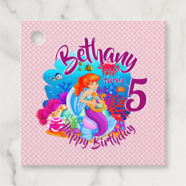 Ändra ålder för Sjöjungfrun Namn Födelsedagsfest A Gåvor Etiketter