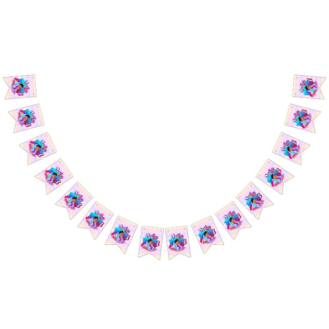 Ändra ålder för Sjöjungfrun Namn Födelsedagsfest A Vimplar (Alla)