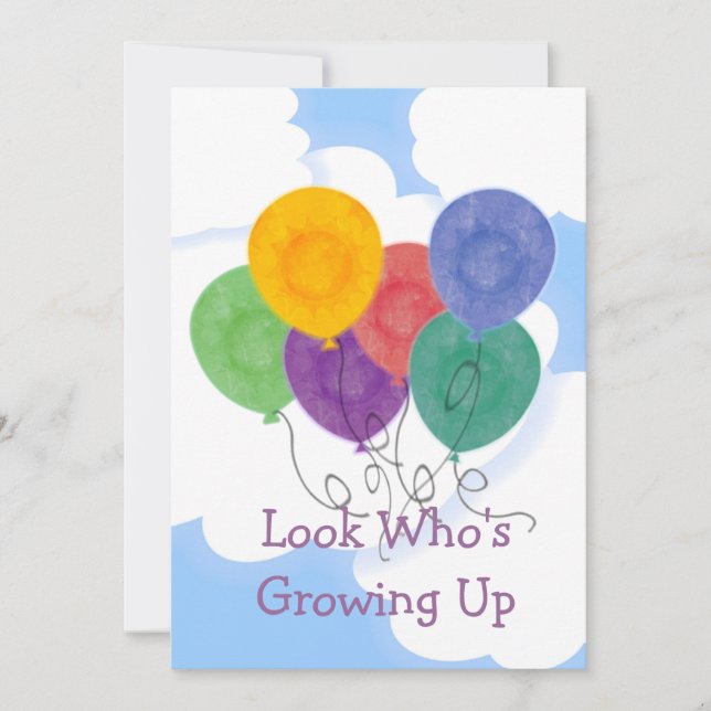 Ändra åldern Födelsedagsfest inbjudan (Framsida)