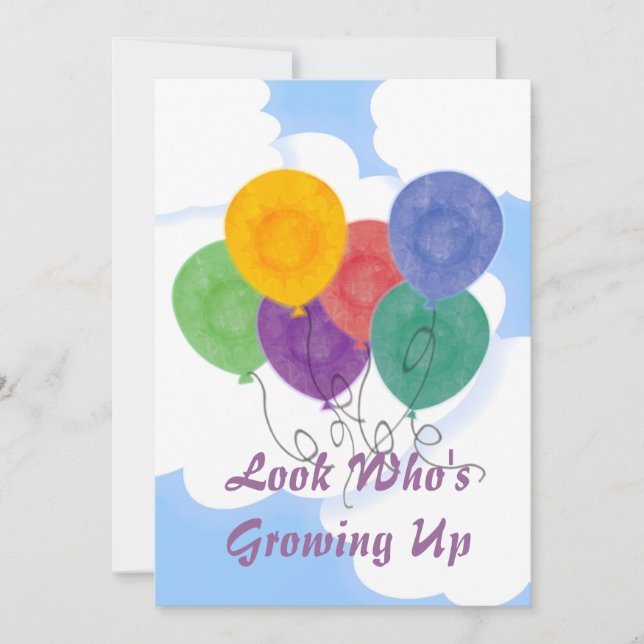 Ändra åldern Födelsedagsfest inbjudan (Framsida)