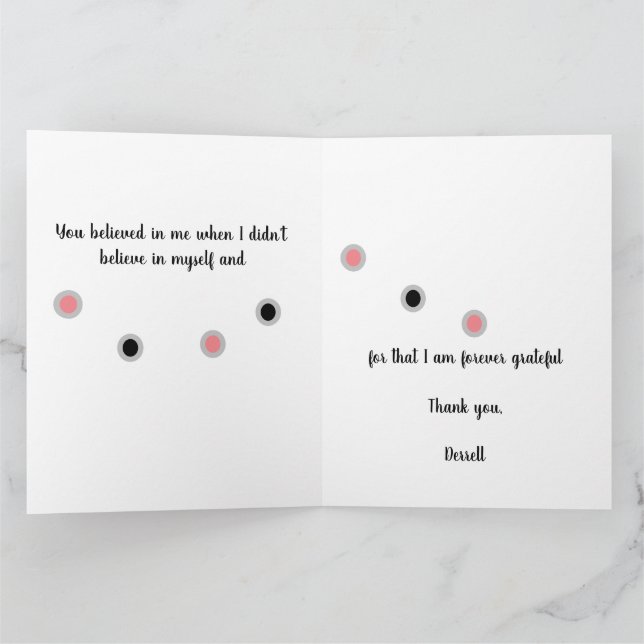 Ändra aldrig drömmen, ändra metod tack kort (Inuti)