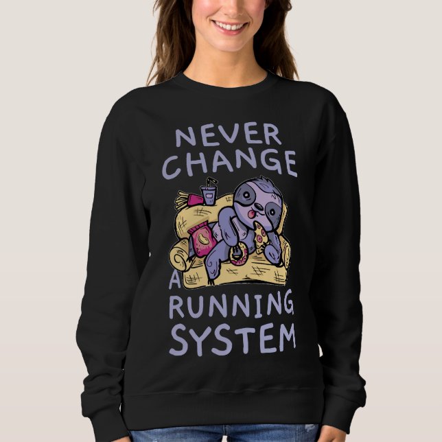 Ändra aldrig ett systemsfack för körning t shirt (Framsida)