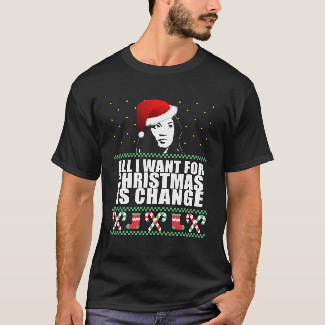 Ändra Alexandria Ocasiocortez Aoc Ugly Sweater Fo T Shirt (Framsida)
