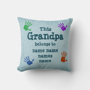 Ändra ALL Namn - Det här Grandpa-tillhöret till Kudde