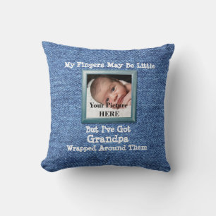 Ändra all text Anpassa Photo Grandpa Wrapped Kudde