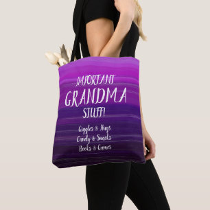 Ändra ALL Text & Grandmor Namn Viktigt Saker Tygkasse