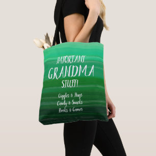 Ändra ALL Text & Grandmor Namn Viktigt Saker Tygkasse