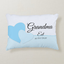 Ändra alla Baby blue för textGrandma est Grandmor Prydnadskudde