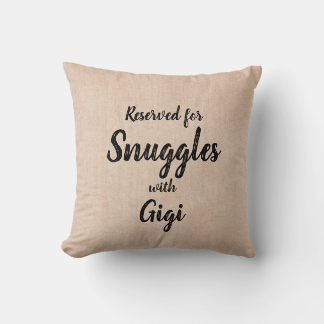 Ändra ALLA Namn-reserverade Snuggles Gigi Kudde (Framsida)