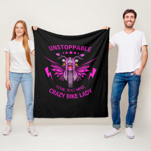 Ändra ALLA Namn Rosa, motorcykel Vingar Fleecefilt